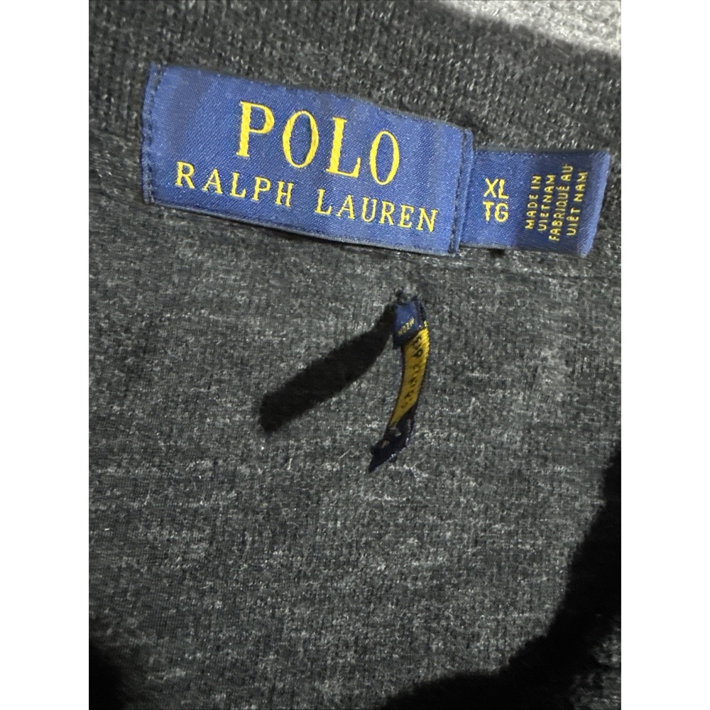Polo Ralph Lauren Pullover Mens XL Dark Gray Estate Rib Zip Sweater Casual - Picture 3 of 7